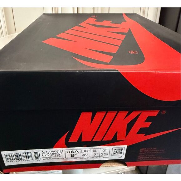 Nike Men's Air Jordan 1 High Zoom High Top Athletic Shoes Zen Green Size 8.5 - Picture 13 of 13